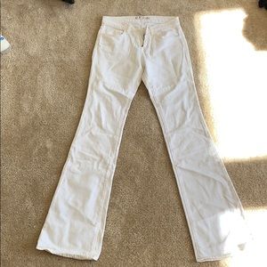 J Brand low rise White Flare